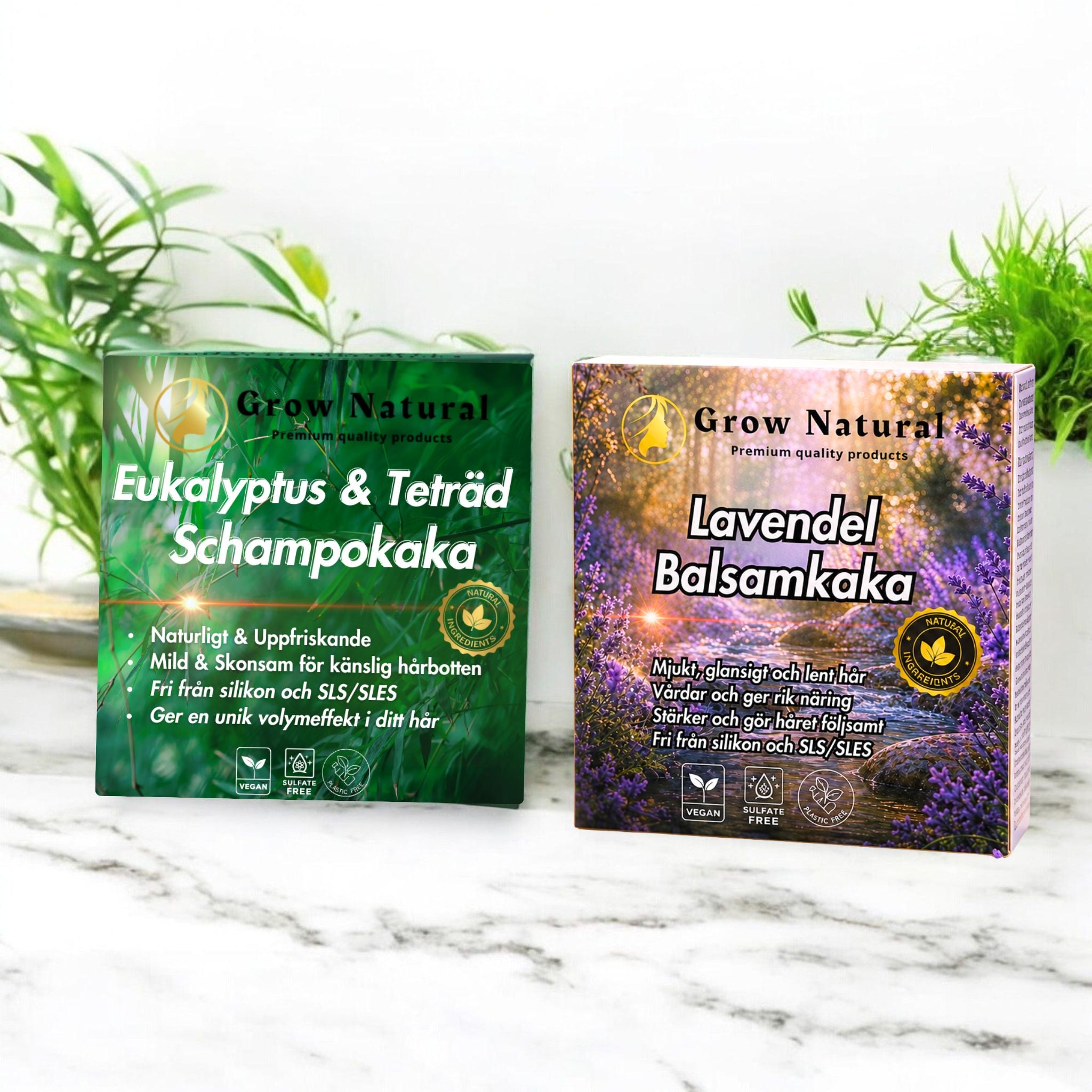 Grow Natural™ - Eucalyptus &amp; Tea Tree Shampoo til følsom hovedbund