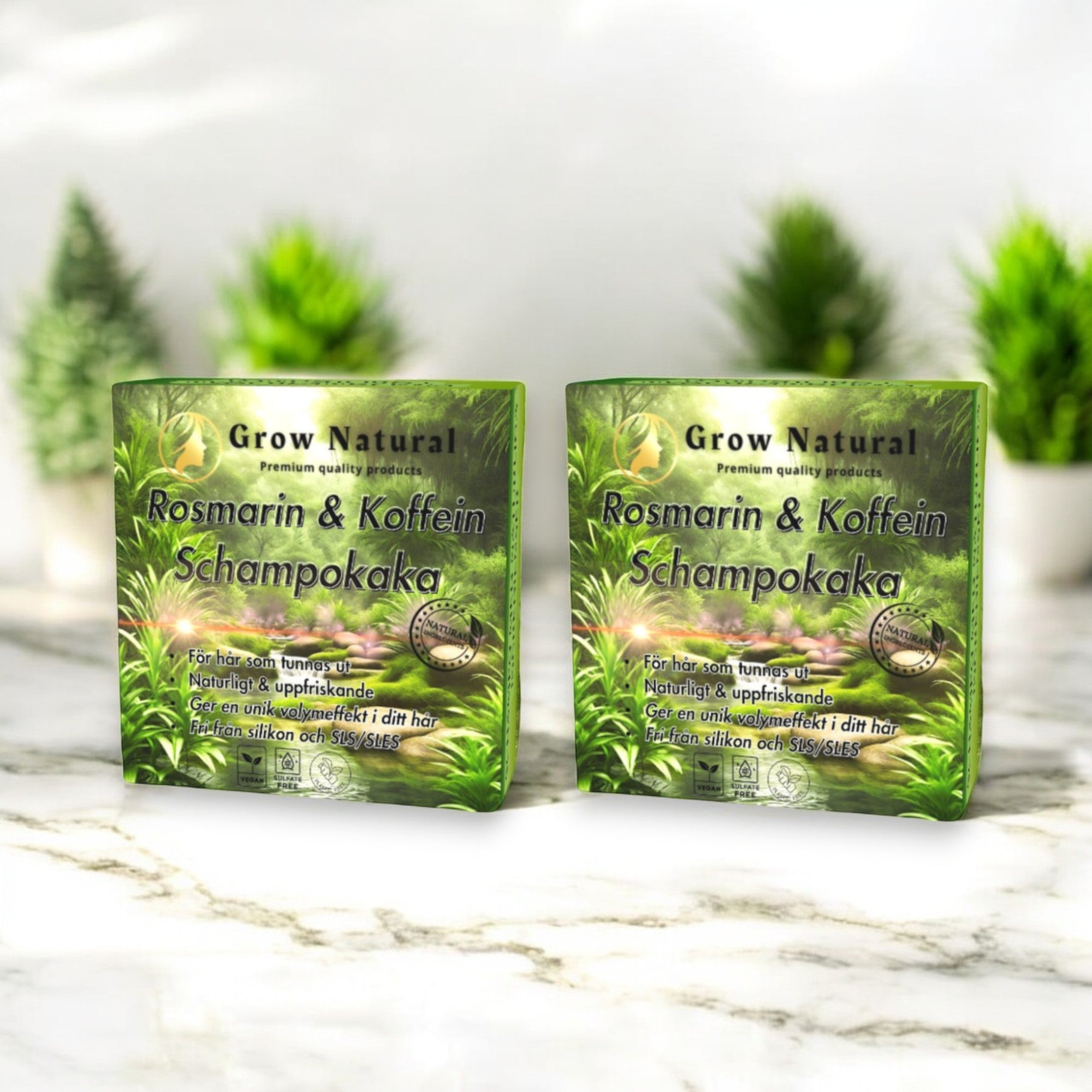 Grow Natural™ - Rosmarin & Koffein Schampo för hår som tunnas ut! - Grownatural.se